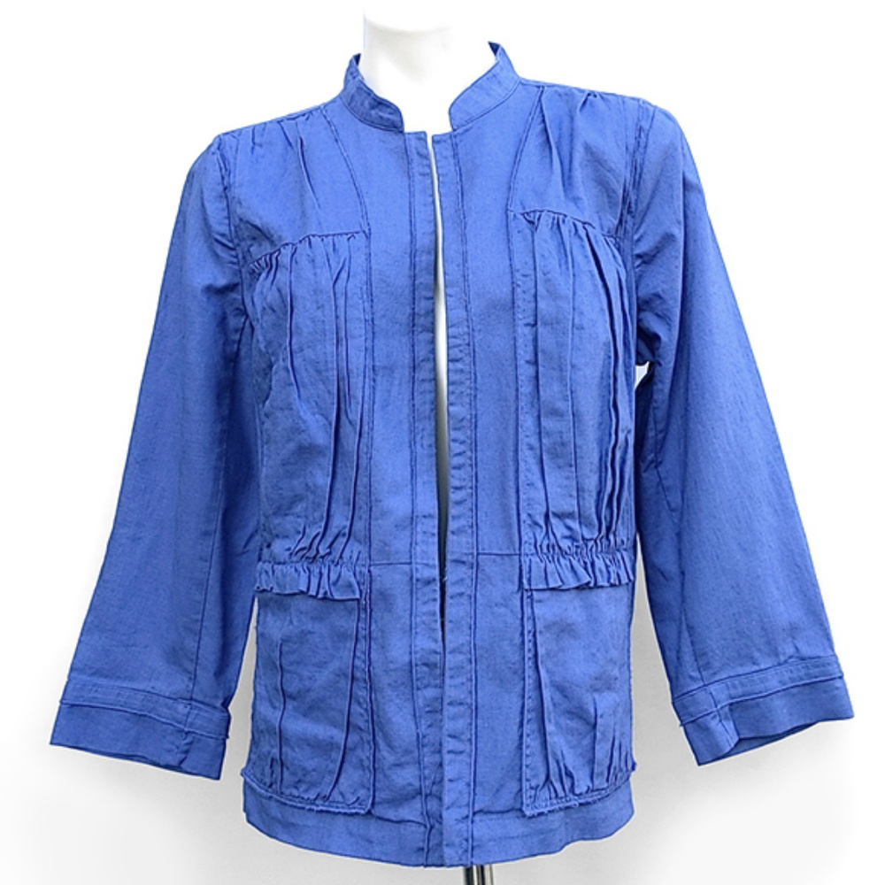 Chico's Linen Cotton Lightweight Open Jacket L